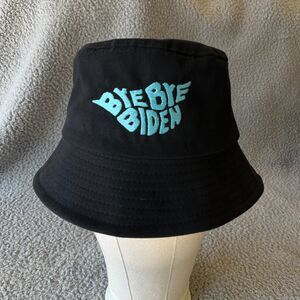 Bye Bye Biden Bucket Hat Men Women Black Blue Embroidered